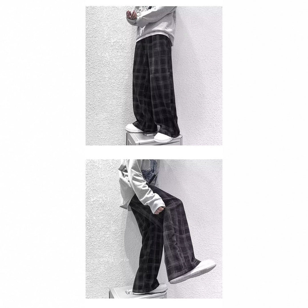 Damen Weit geschnittene Karohose Drune