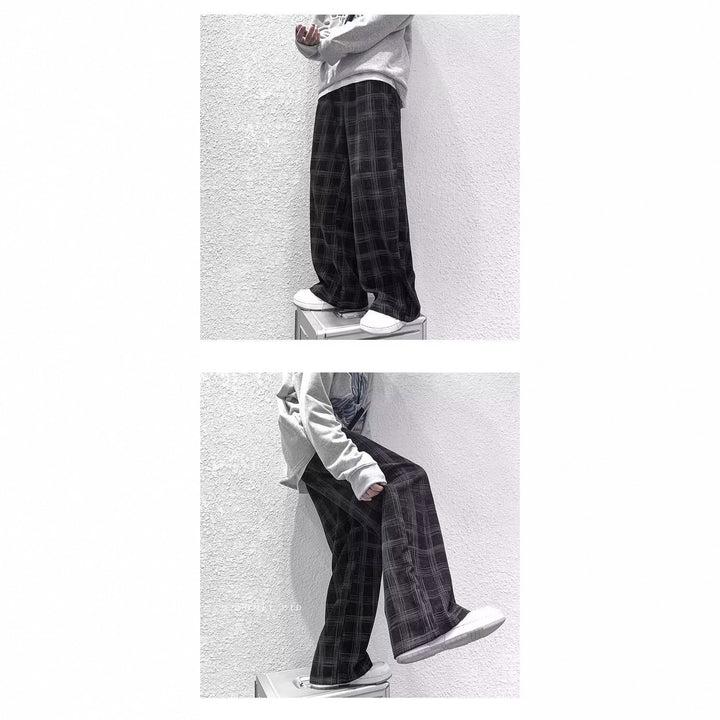 Damen Weit geschnittene Karohose Drune