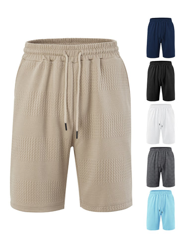 Herren Sportliche Kurze Hosen mit innovativer Textur und elastischem Bund Drune