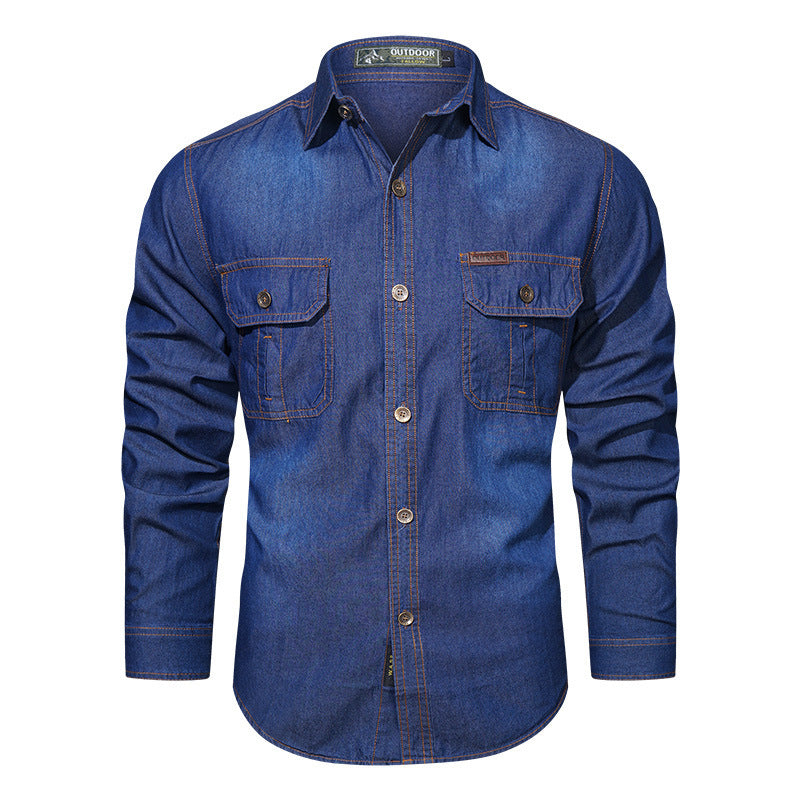 Herren Denim-Hemd Drune