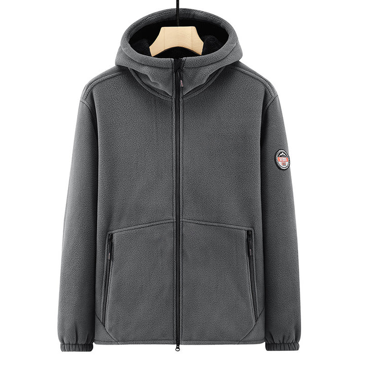 Herren Fleecejacke mit Kapuze Drune