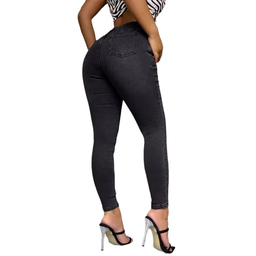 Damen High-Waist Skinny-Jeans Drune
