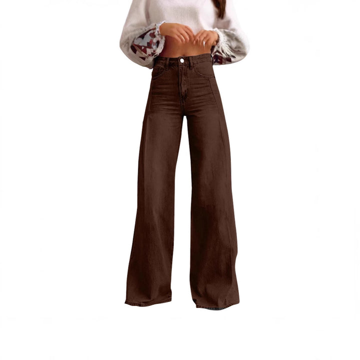 Damen Weite High-Waist Jeans im Urbanen Stil Drune