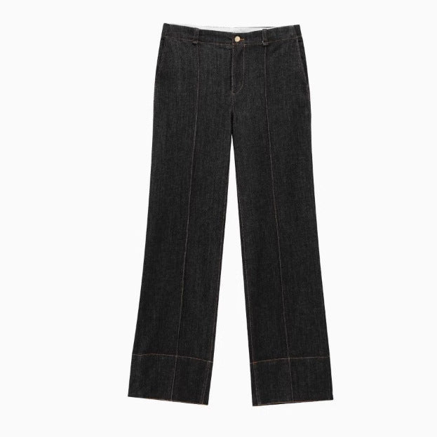 Damen 600+ taillierte Jeansjacke mit Brusttaschen und figurformenden Abnähern Drune