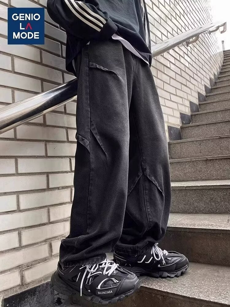 Herren Weitgeschnittene Cargo-Jeans Drune