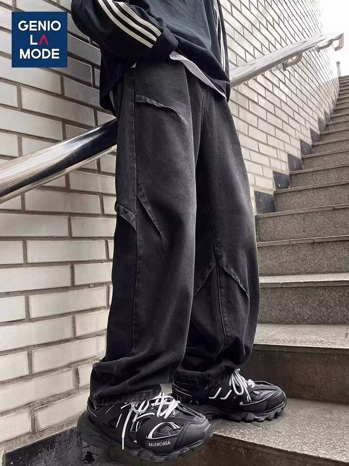 Herren Weitgeschnittene Cargo-Jeans Drune