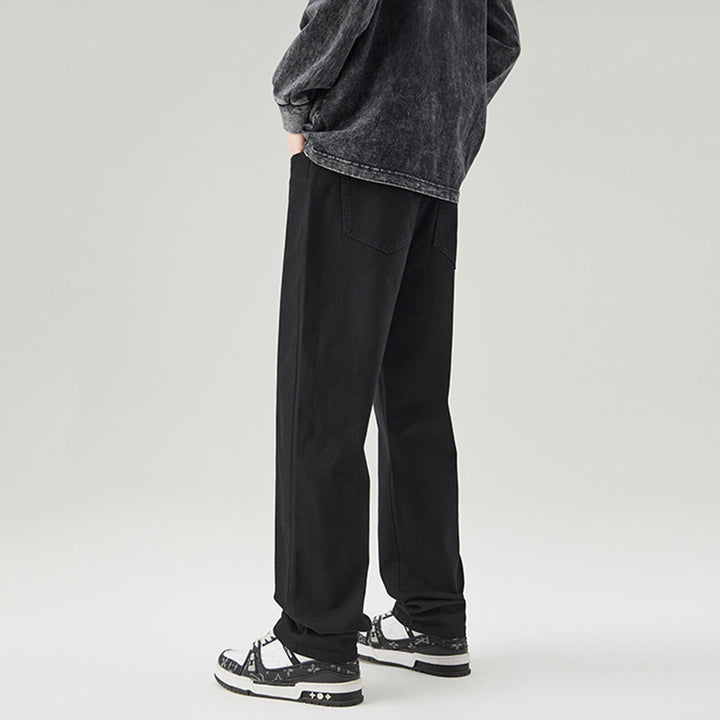 Herren Gerade geschnittene Vintage-Denim-Jeans mit entspanntem Sitz und verwaschenem Finish Drune