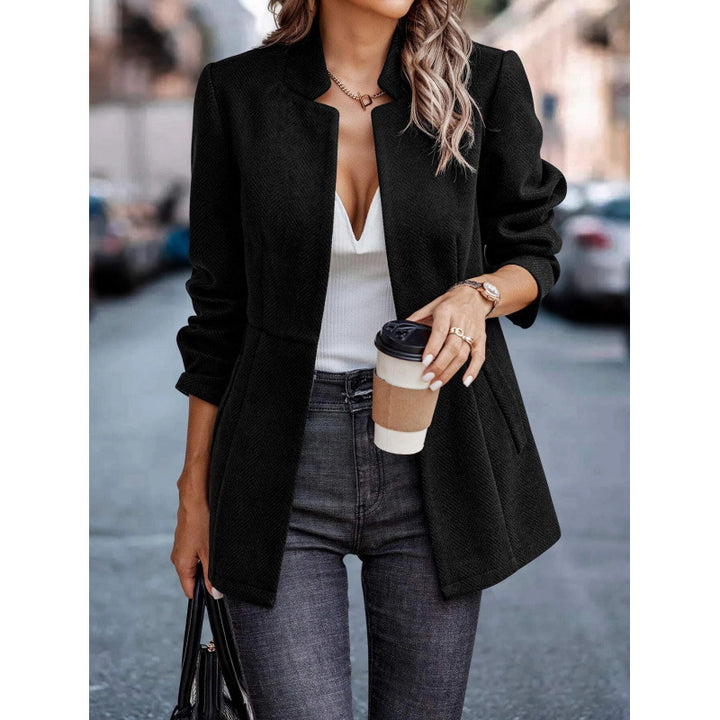 Damen modischer gesteppter Blazer mit lässigem Schnitt und eleganter Kragenform Drune
