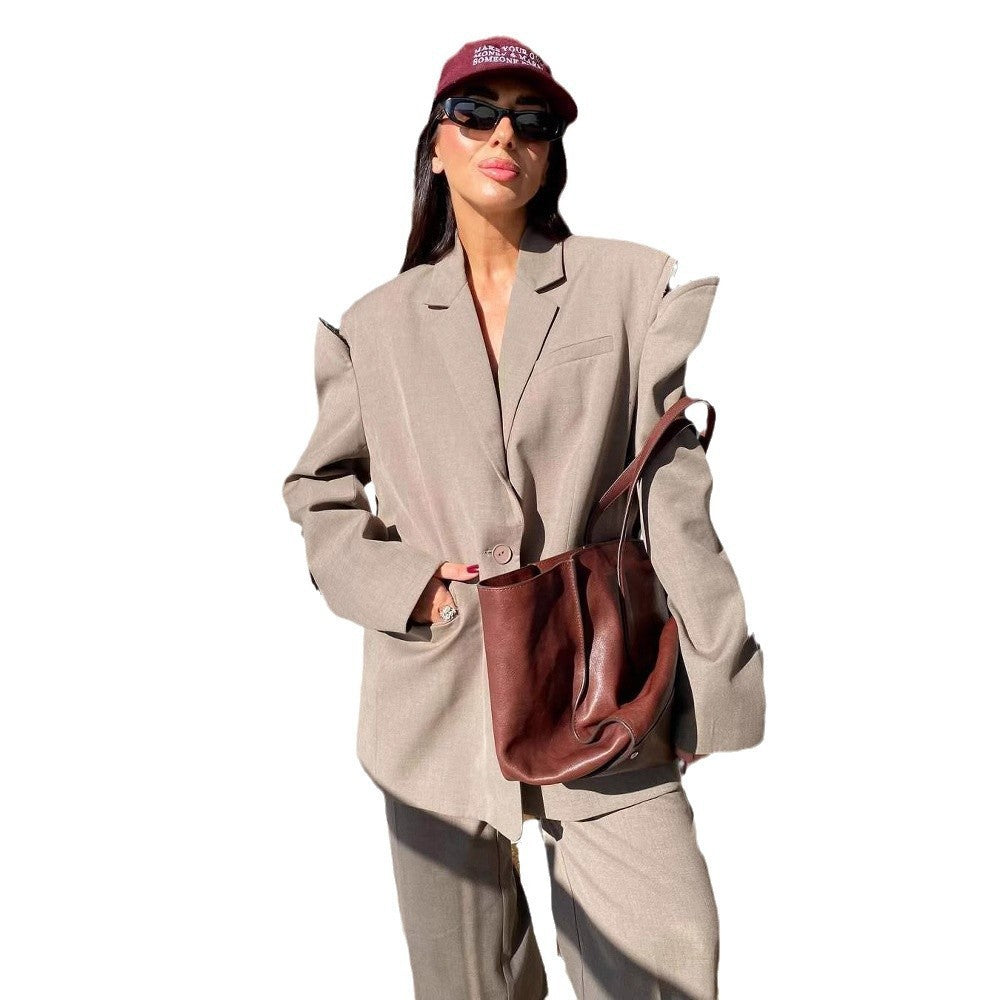 Damen Oversized Blazer mit strukturierten Ärmelpartien Drune