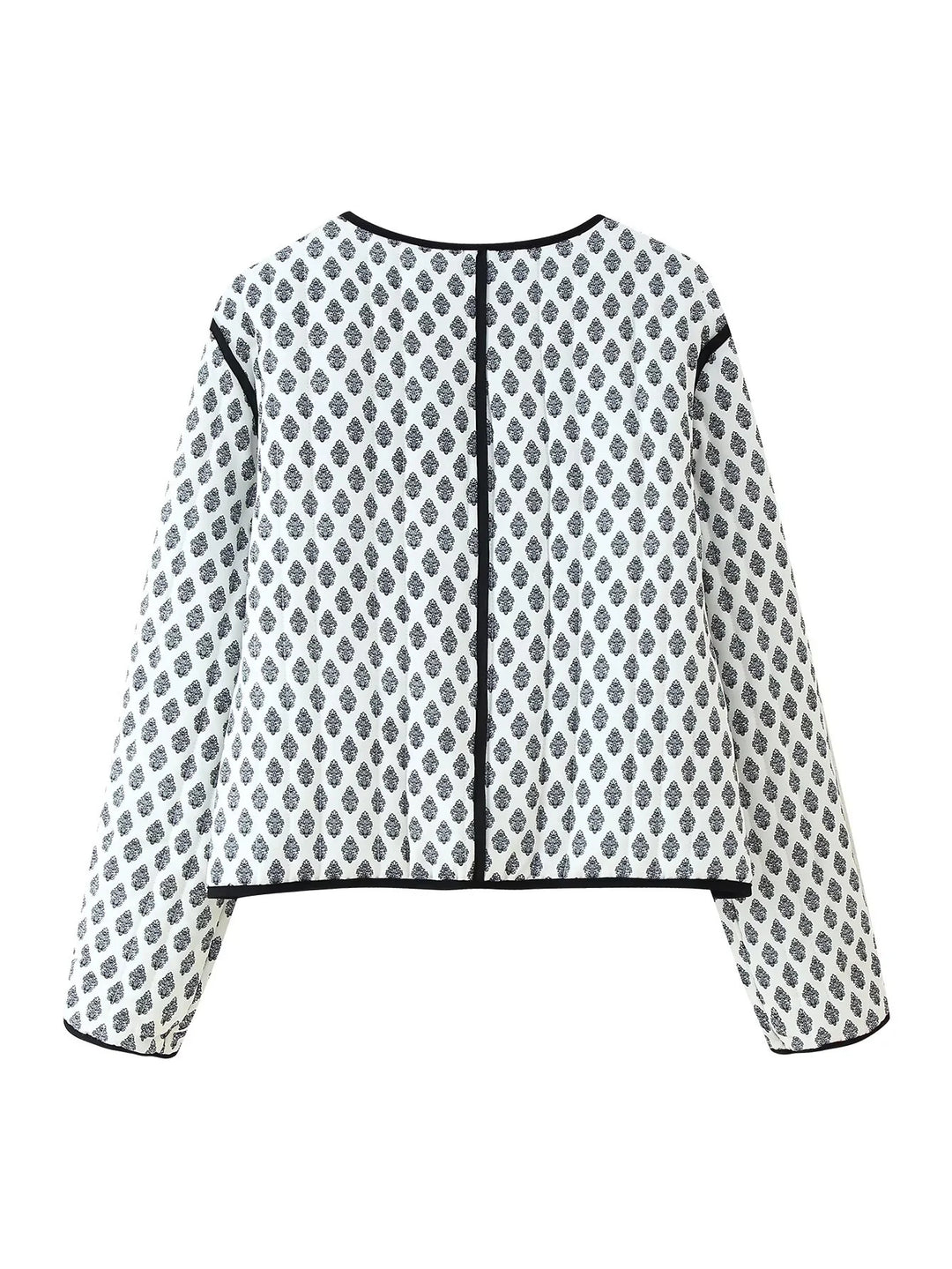 Damen modische kurz geschnittene Jacke mit kontrastierenden Paspeln und praktischen Taschen Drune