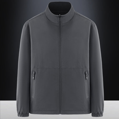 Herren Minimalistische technische Allwetter-Softshelljacke mit Stehkragen und wasserabweisenden Reißverschlüssen Drune