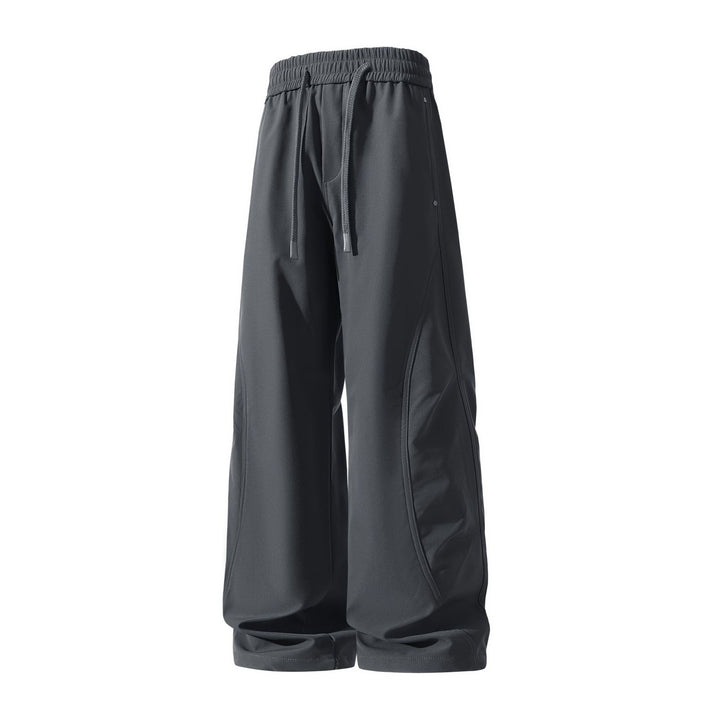 Damen Weite Cropped-Utility-Jogginghose mit Tunnelzugbund und geschwungenen Cargotaschen Drune