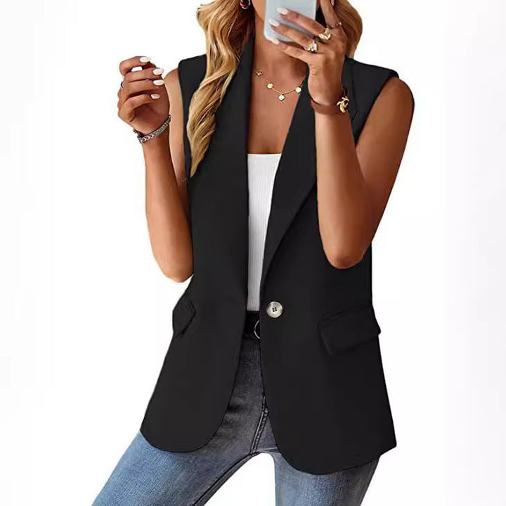 Damen ärmelloses Blazer Drune
