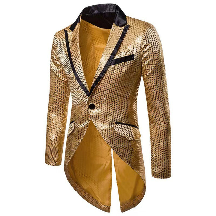 Herren modischer und glänzender Blazer mit schickem Schnitt Drune