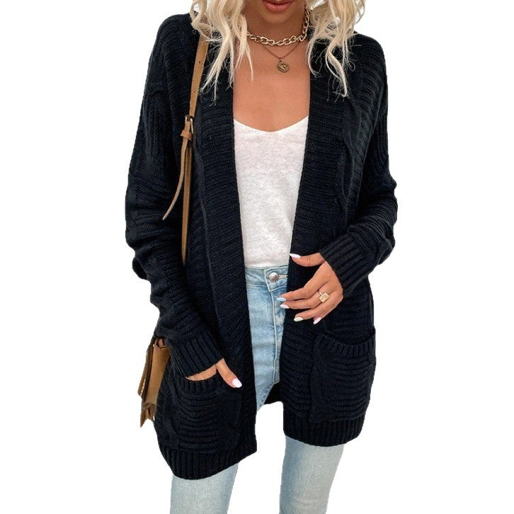 Damen Strickcardigan mit Taschen und strukturierter Oberfläche Drune