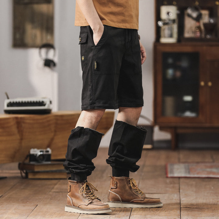 Herren Zip-Off-Cargo-Jogger mit Tunnelzugbund, Knietrennung und elastischen Bündchen Drune