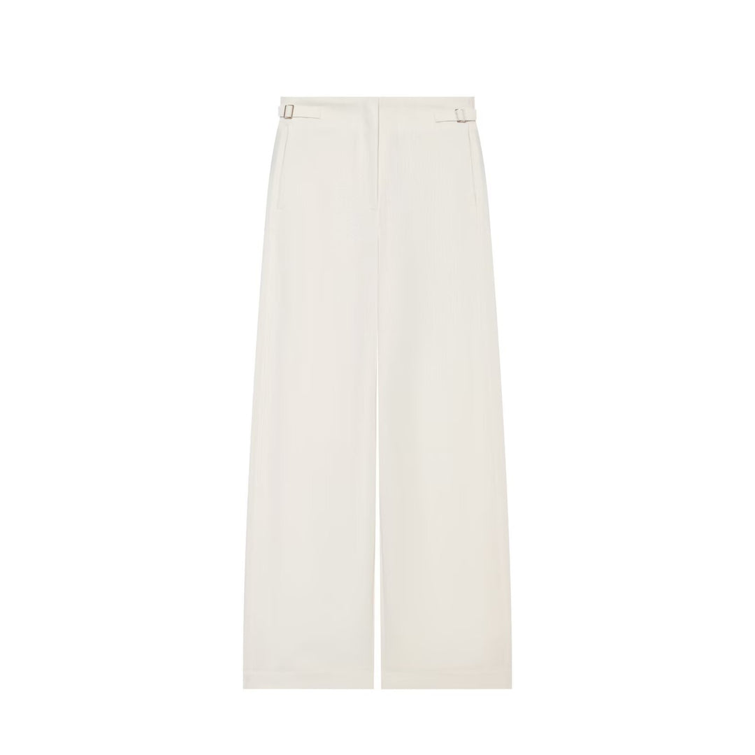 Damen Weite High Waist Culotte‑Hose mit klarer Frontnaht und seitlichen Taillenriegeln Drune