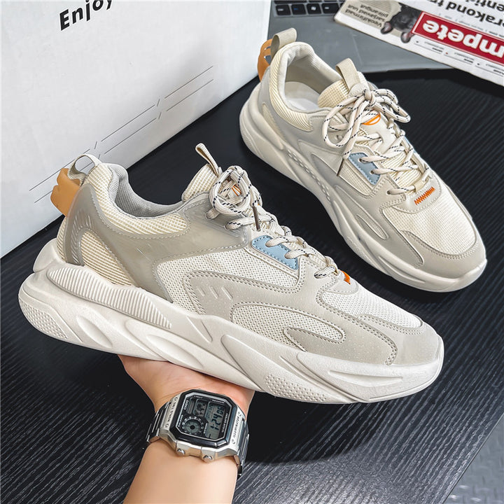 Herren Moderne Chunky-Sneaker mit atmungsaktivem Strickoberteil, gepolsterter Komfortsohle und rutschfester Profil-Laufsohle Drune