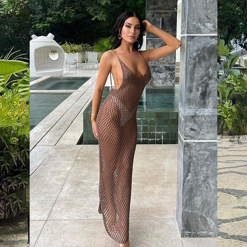 Damen eleganter Häkel-Strandwidder Drune