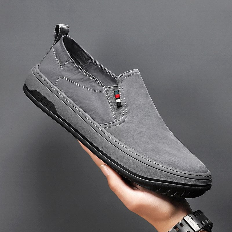 Herren Minimalistischer Slip-On City-Sneaker aus Mikrofaser mit stoßdämpfender Komfortsohle Drune