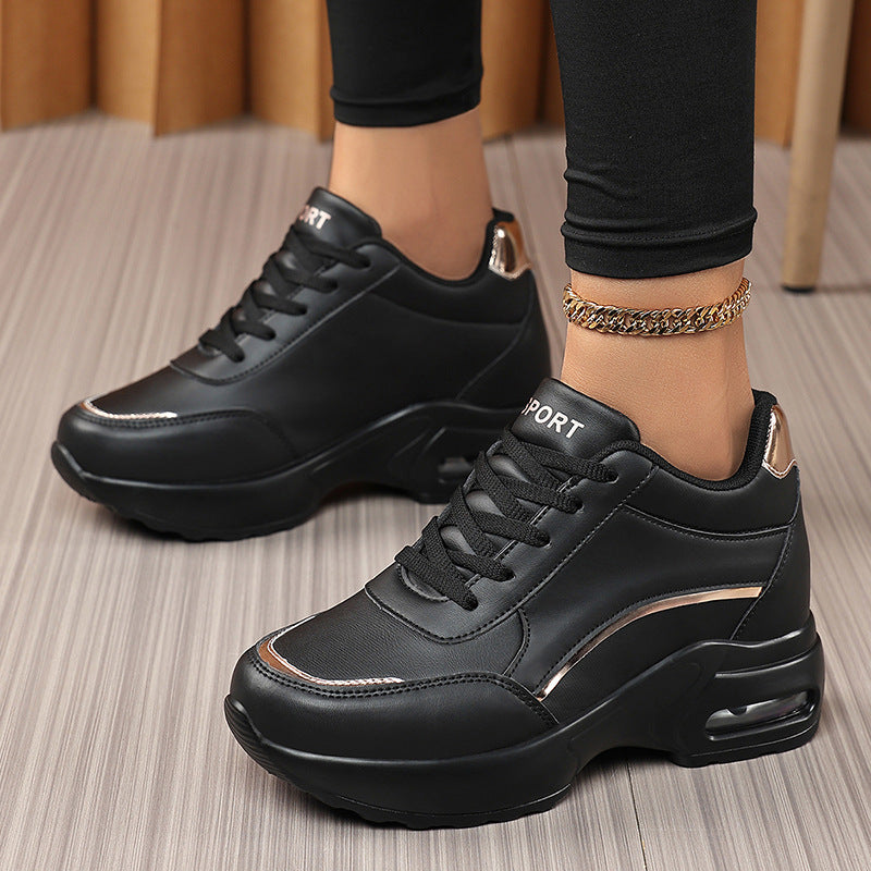 Damen Chunky-Sneaker mit Luftkissensohle und Metallic-Details Drune