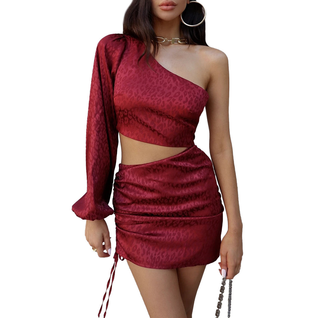Damen Minikleid mit asymmetrischem Schnitt und raffinierten Rüschendetails Drune