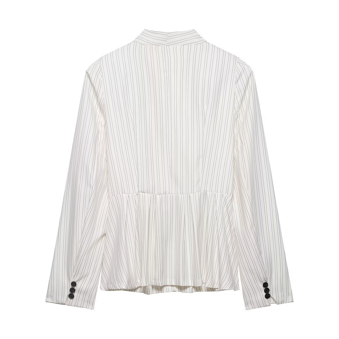 Damen Taillierter Blazer mit Schalkragen, feinen Nadelstreifen und Taillenbetonung Drune