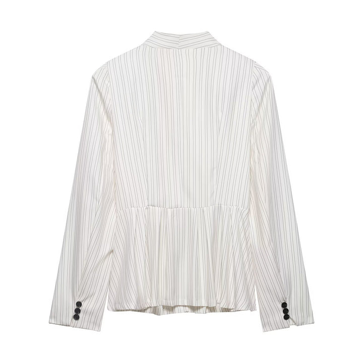 Damen Taillierter Blazer mit Schalkragen, feinen Nadelstreifen und Taillenbetonung Drune