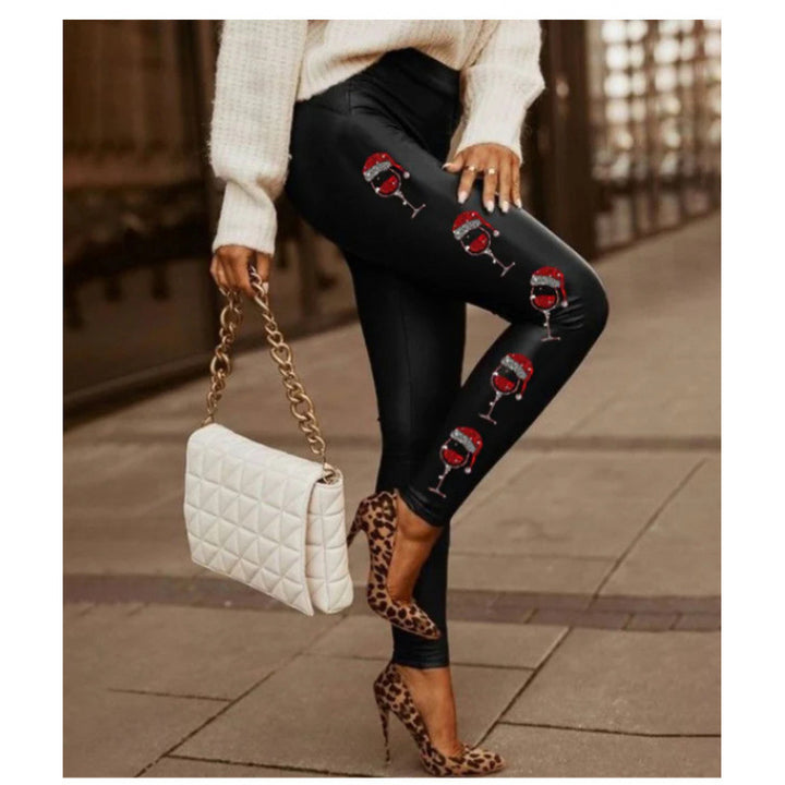 Damen Gemusterte Weihnachtsleggings Drune