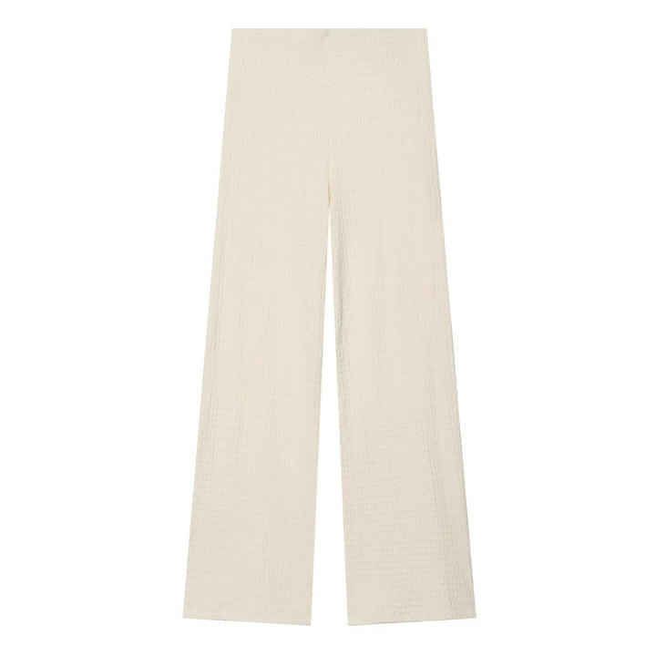 Damen Hochbundhose mit weitem Schnitt und lässiger Textur Drune