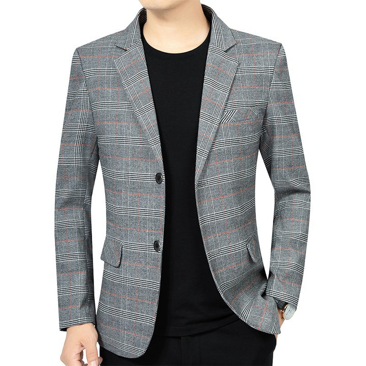 Herren Kariertes Slim-Fit Sakko Drune