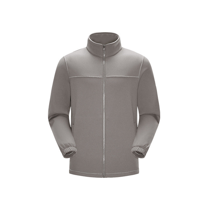 Herren Technische Fleecejacke mit hohem Stehkragen, durchgehendem Reißverschluss und elastischen Bündchen Drune