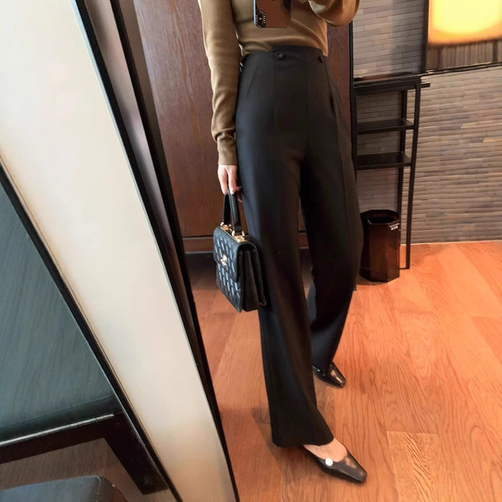 Damen Elegante und hoch taillierte Anzughose Drune