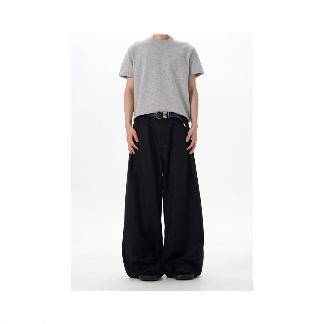 Herren Elegante Weitgeschnittene Stoffhose Drune