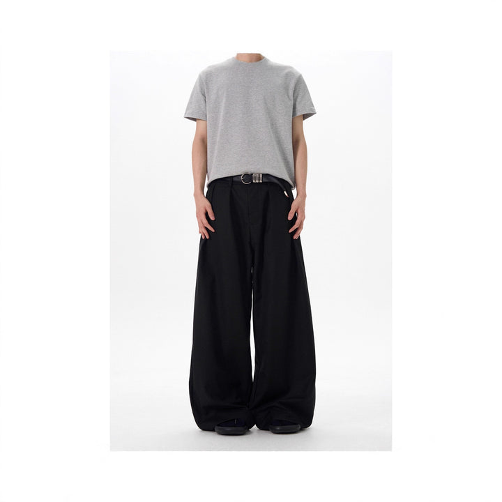 Herren Elegante Weitgeschnittene Stoffhose Drune