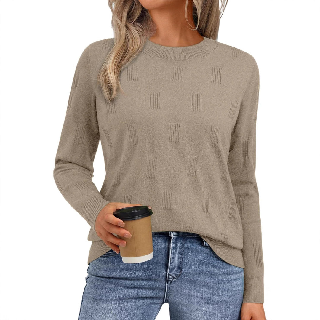 Damen Modischer Strickpullover mit Strukturmuster Drune
