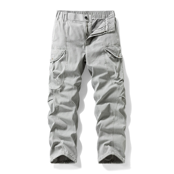 Herren Cargo-Hose im Utility-Look mit elastischem Bund und Knieabnähern Drune