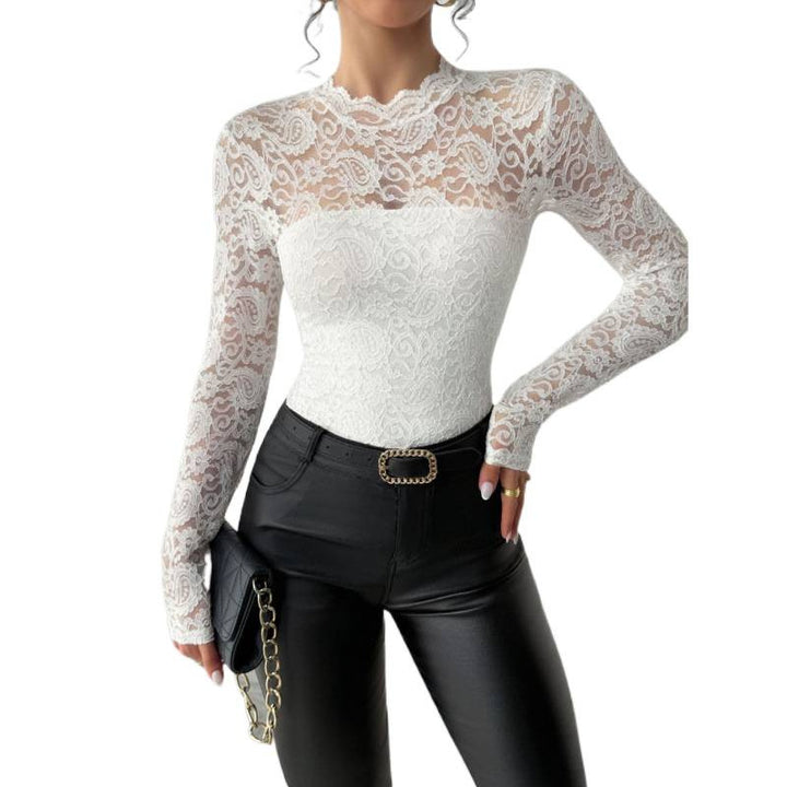 Damen Spitzenbody mit raffinierten Details Drune