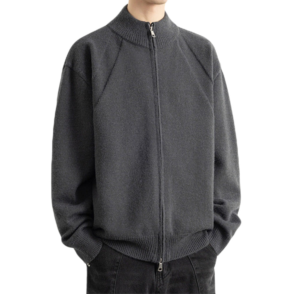 Herren Stilvolle Strickjacke mit Reißverschluss Drune