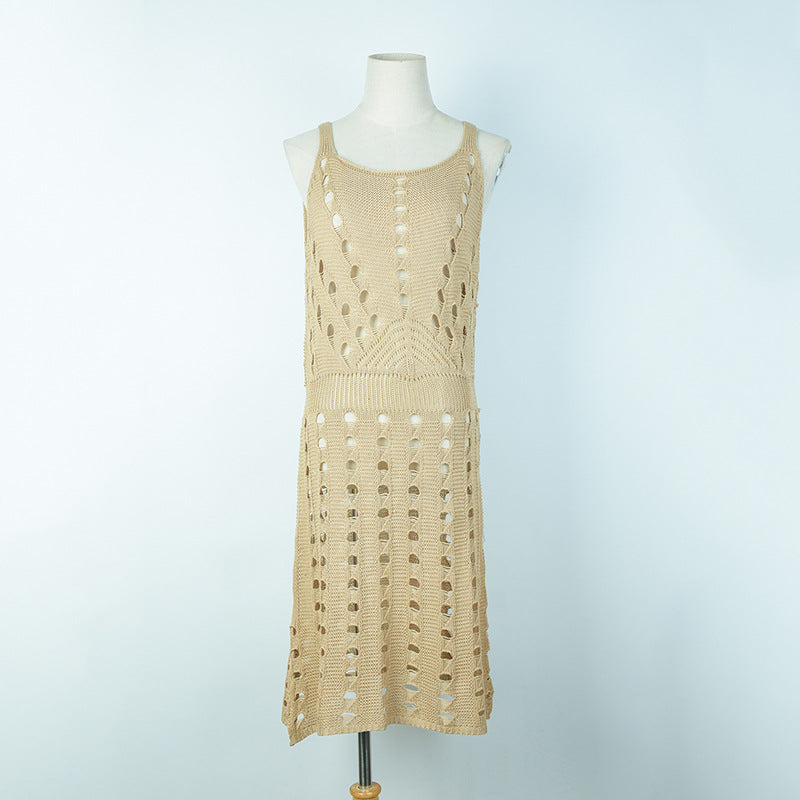 Damen gehäkeltes Sommerkleid mit raffinierten Cut-Outs Drune