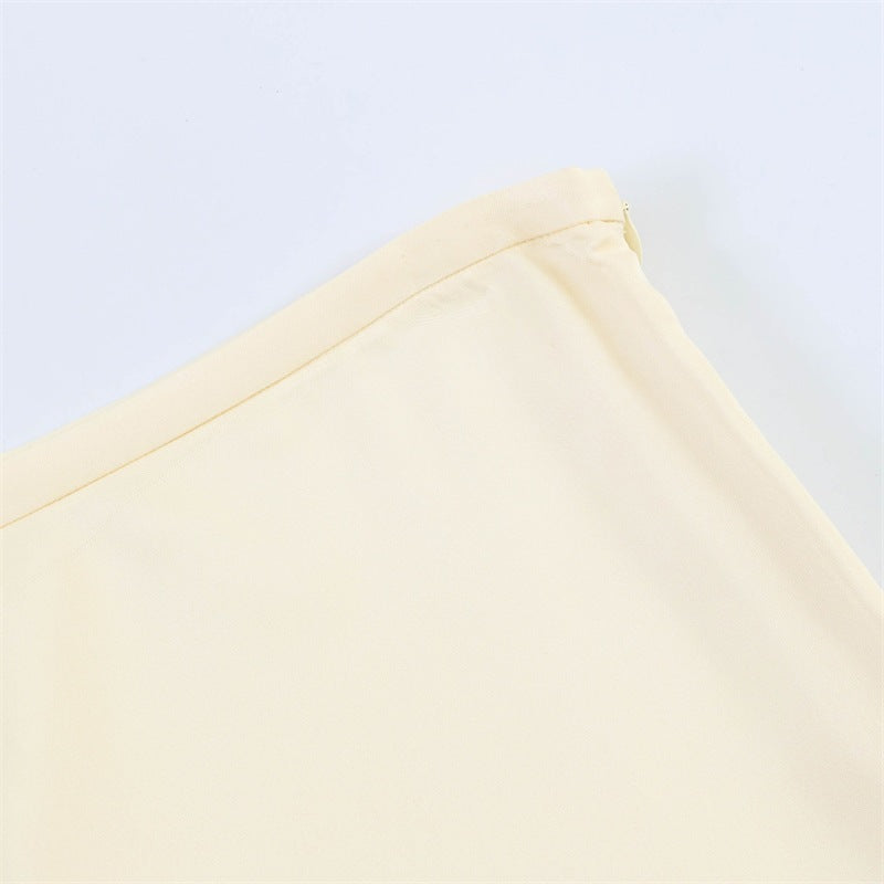 Damen elegante Palazzo-Hose mit zartem Spitzenbesatz Drune