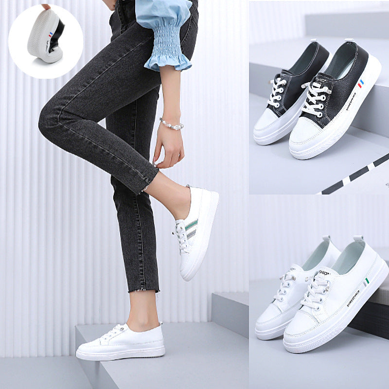 Damen modische Sneakers mit elastischem Schnürsystem und rutschfester Sohle Drune