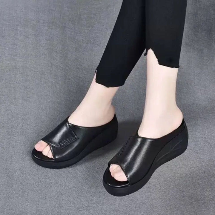 Damen nan orthopädisch inspirierte Schlupf‑Mule mit viskoelastischem Memory‑Fußbett Drune