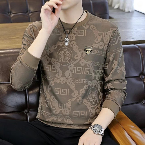 Herren Luxuriöses Langarmshirt mit strukturiertem Design Drune