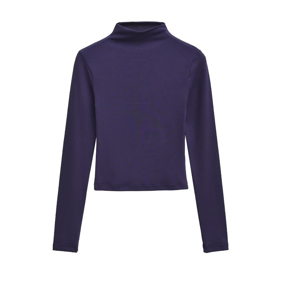 Damen Langarm-Rollkragenpullover Drune