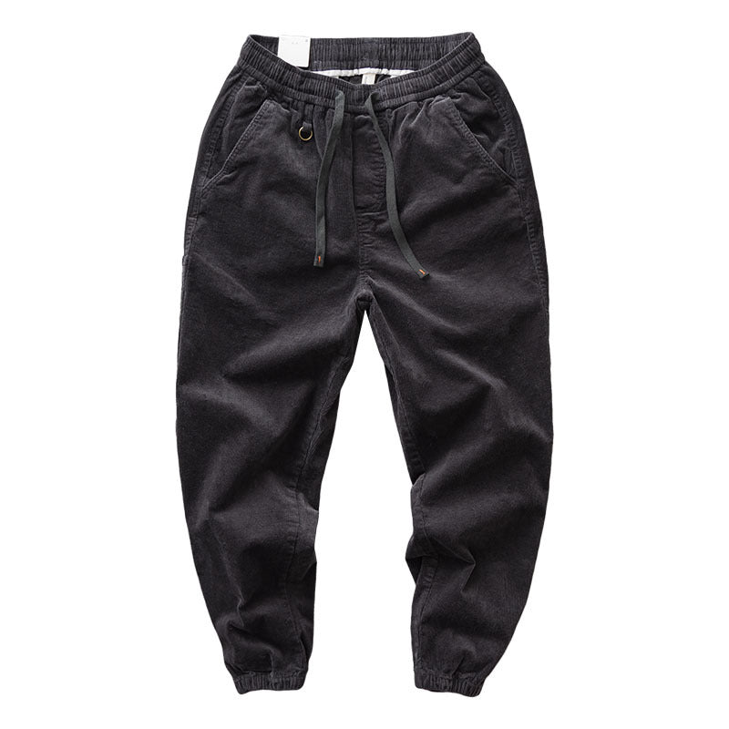 Herren Chino-Joggerhose aus Baumwollmix mit elastischem Bund, Tunnelzug und elastischen Knöchelbündchen Drune