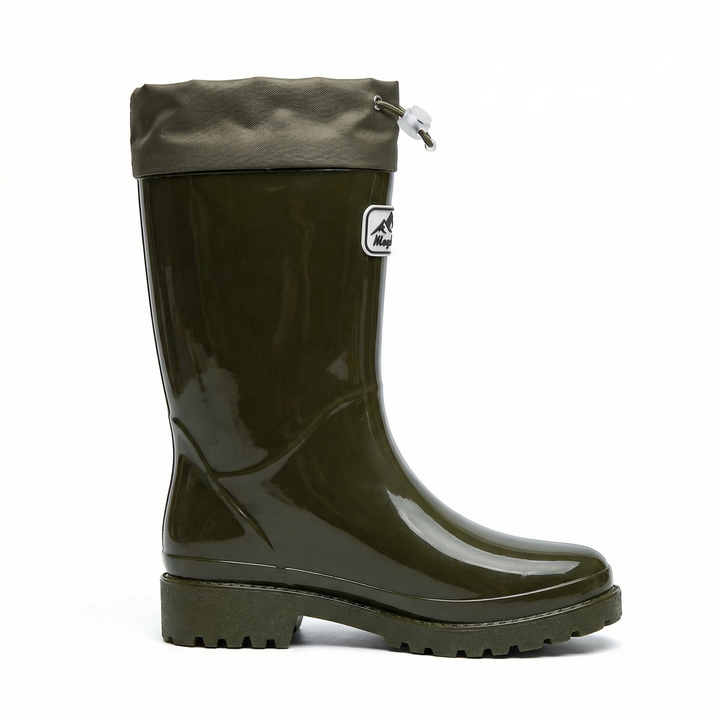 Damen Hochwertige und Stylische Gummistiefel mit Verstellbarem Schnürsystem Drune