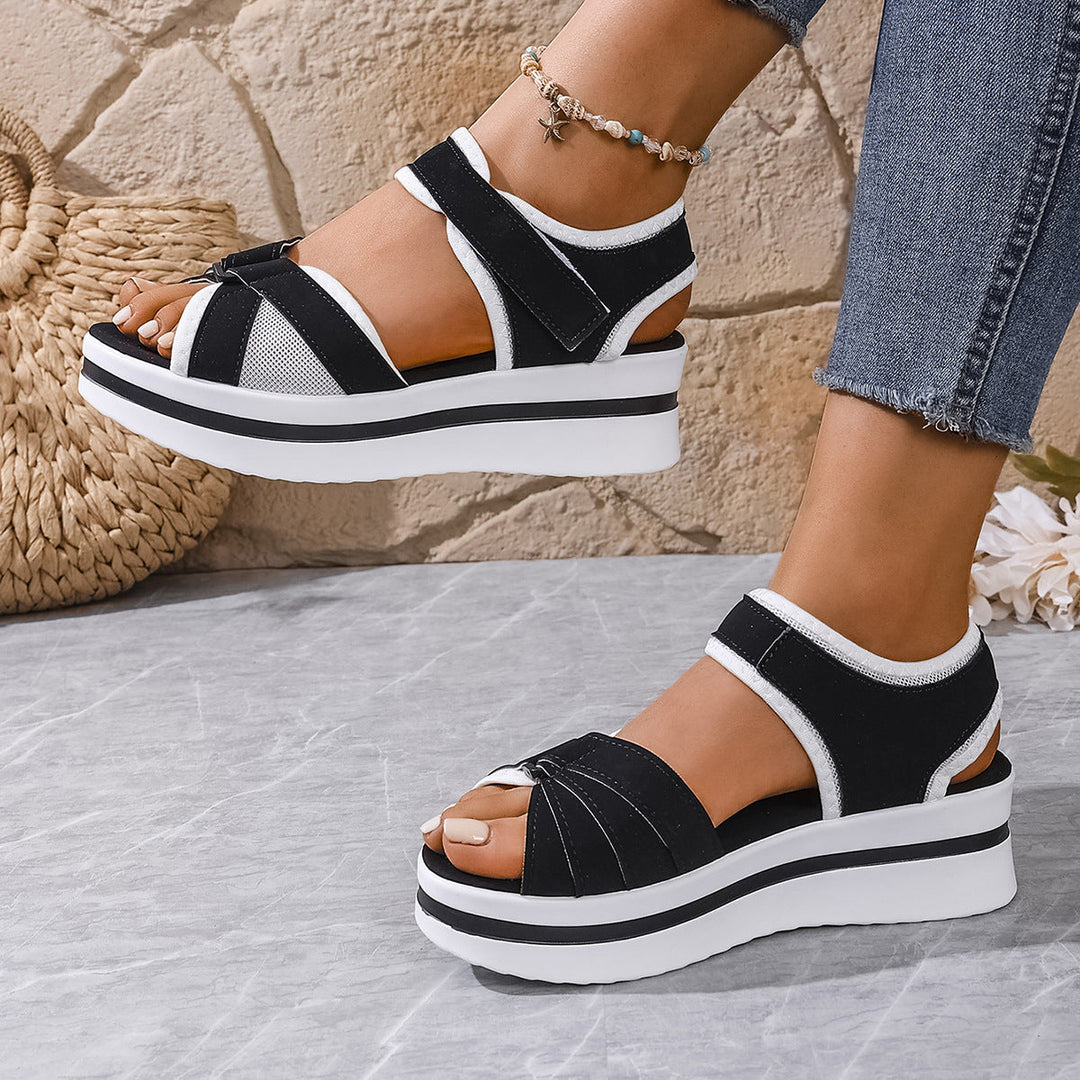 Damen Komfort Sandalen mit verstellbarem Riemendesign und ergonomischem Fußbett Drune
