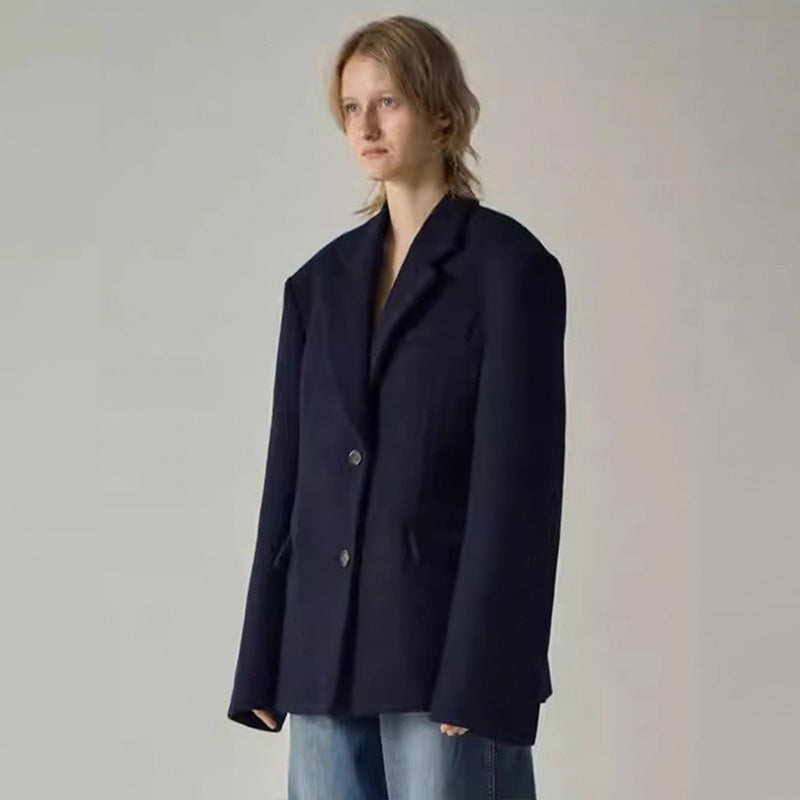 Damen eleganter Oversize-Blazer mit raffinierter Innenjacke Drune