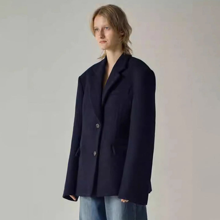 Damen eleganter Oversize-Blazer mit raffinierter Innenjacke Drune